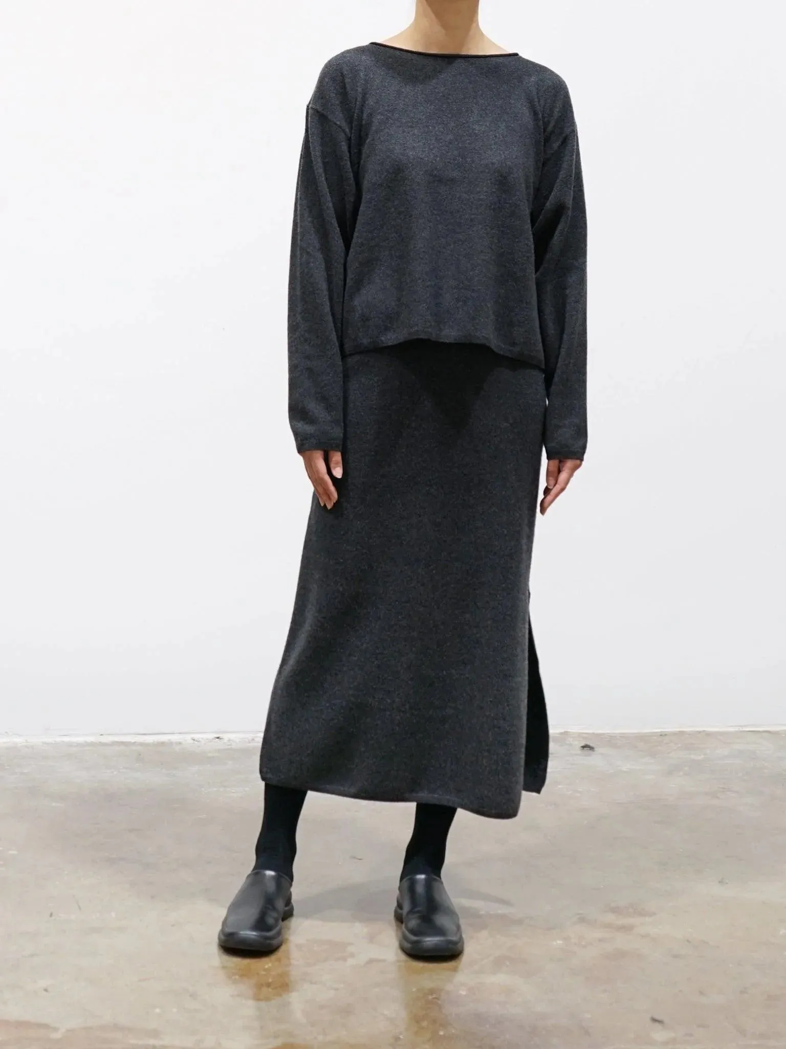 Wool Cashmere Knit - Charcoal