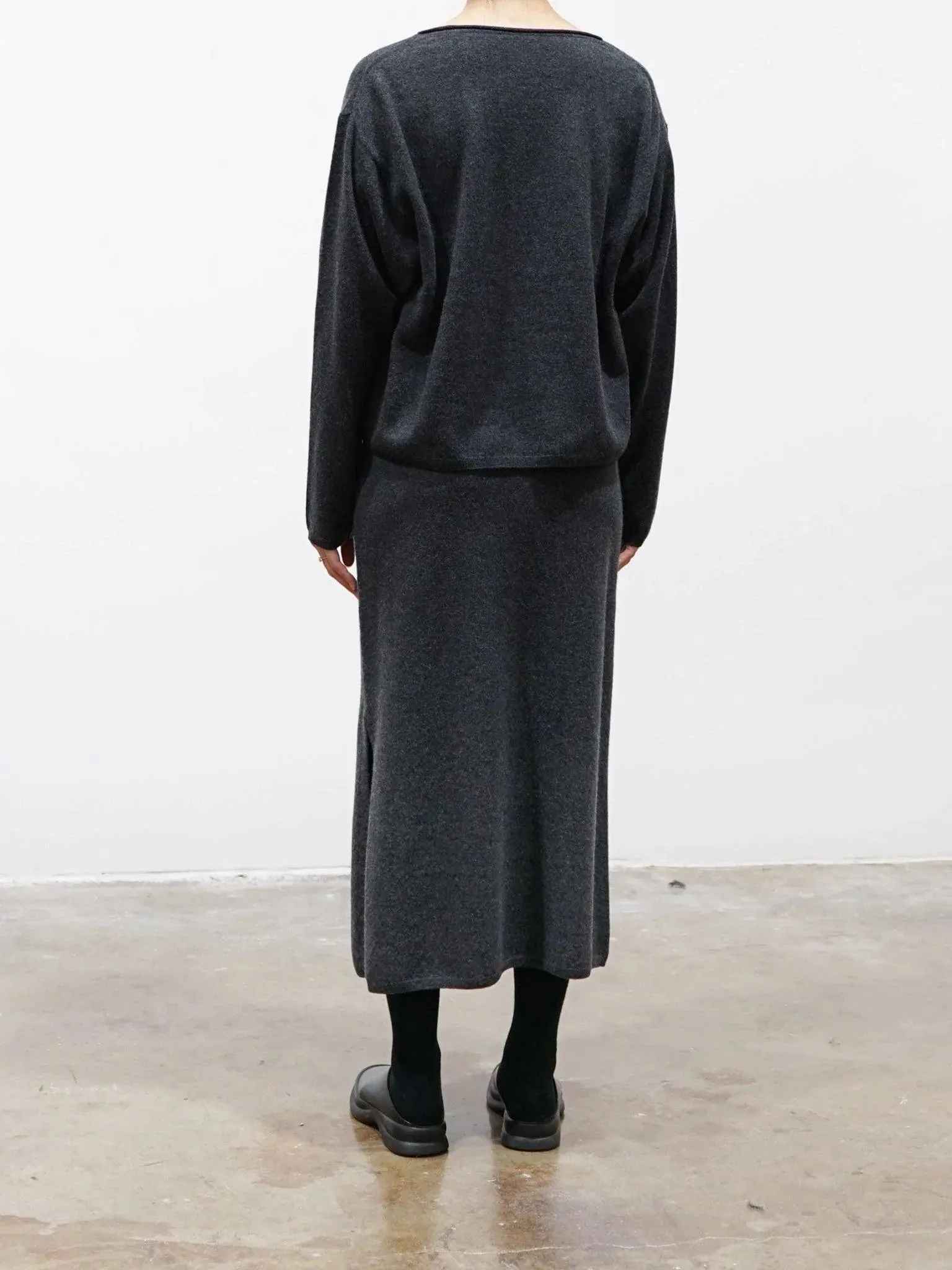 Wool Cashmere Knit - Charcoal