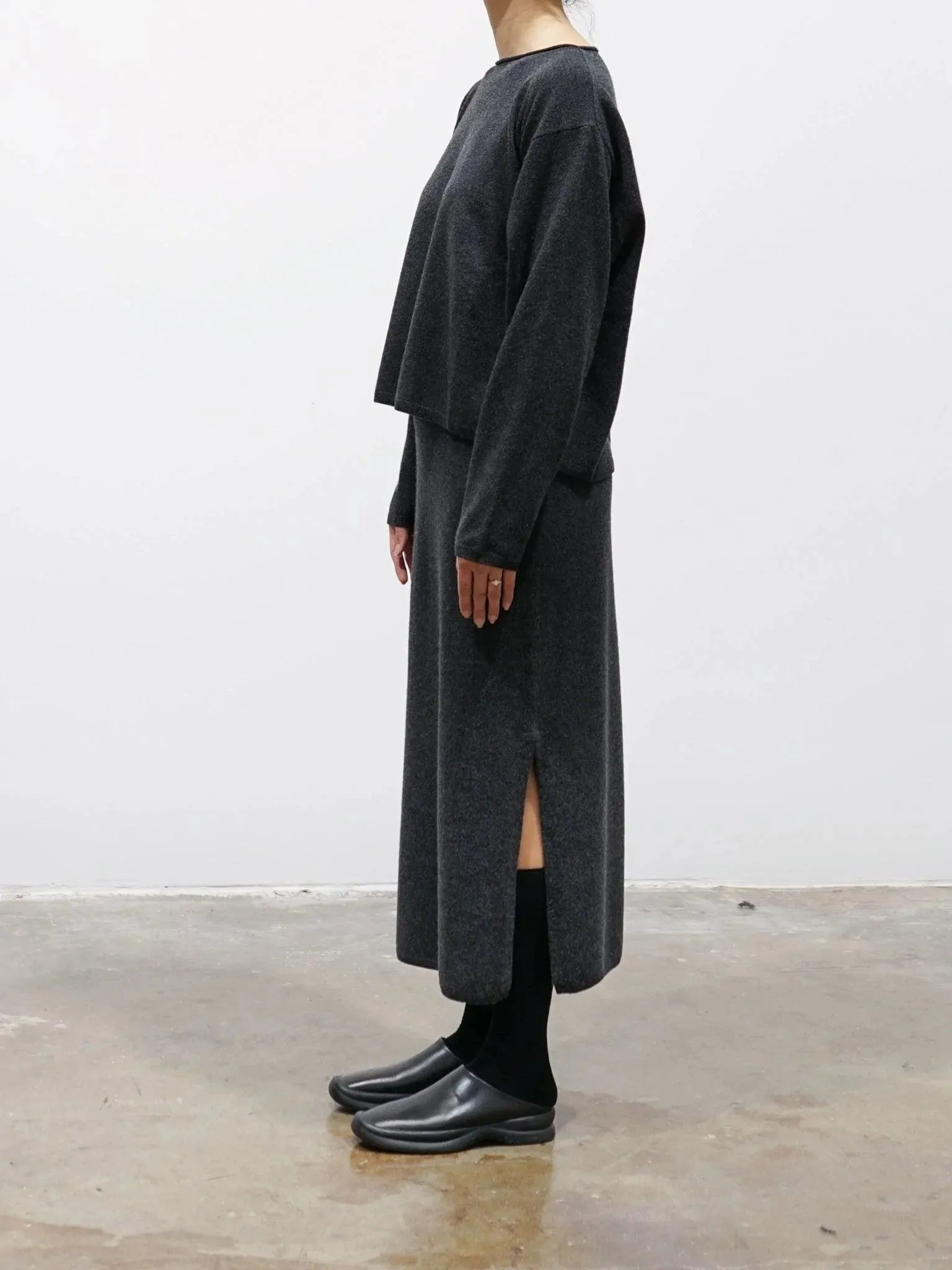 Wool Cashmere Knit - Charcoal