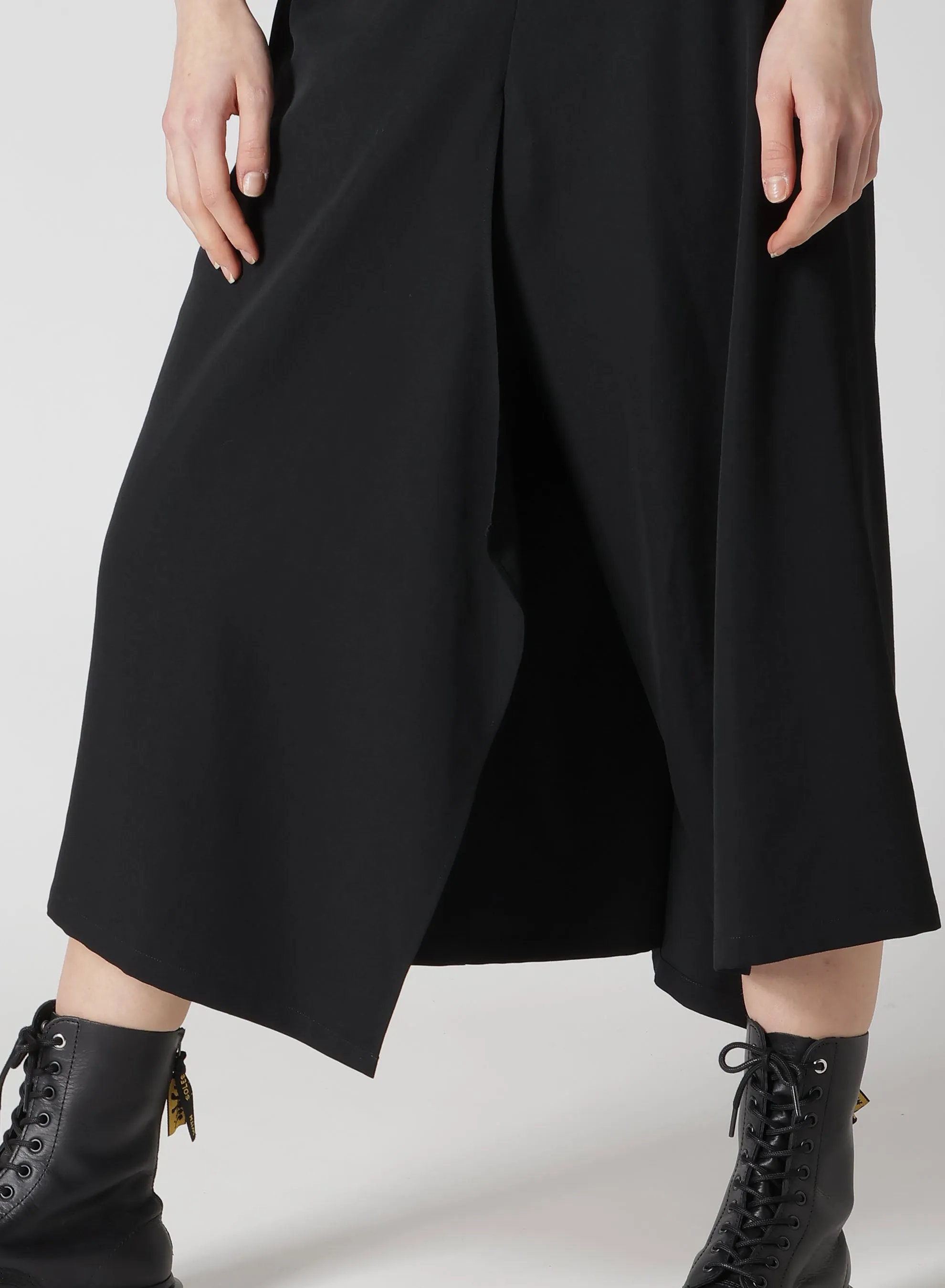 WOOL GABARDINE KA-RIGHT SIDE DOUBLE SKIRT PANTS