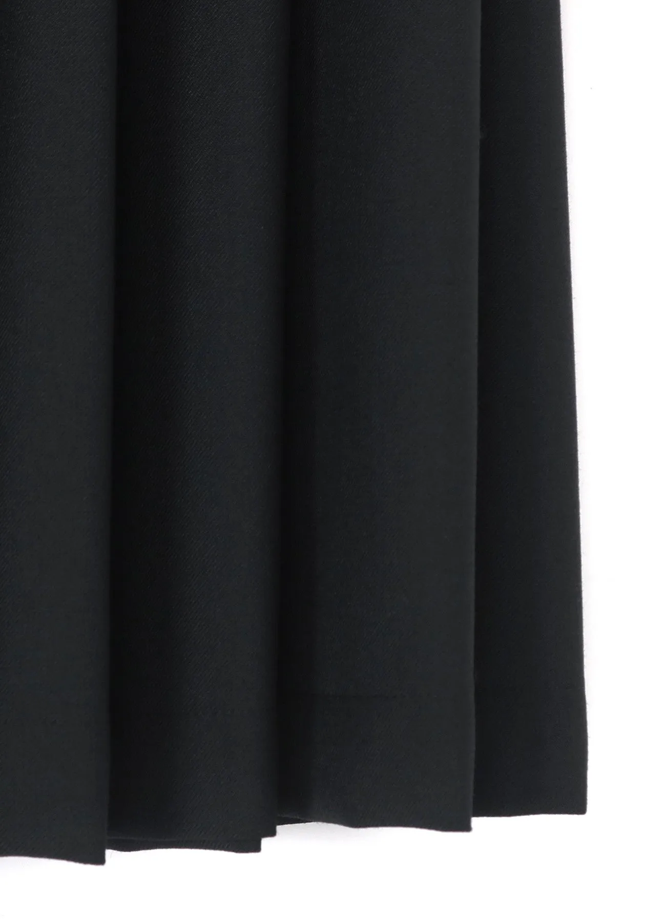 WOOL POLYESTER GABARDINE WRAPPED TUCK SKIRT